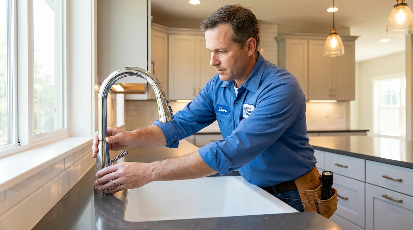 Kitchen faucet installation by Johns Plumbing LLC in Walbridge